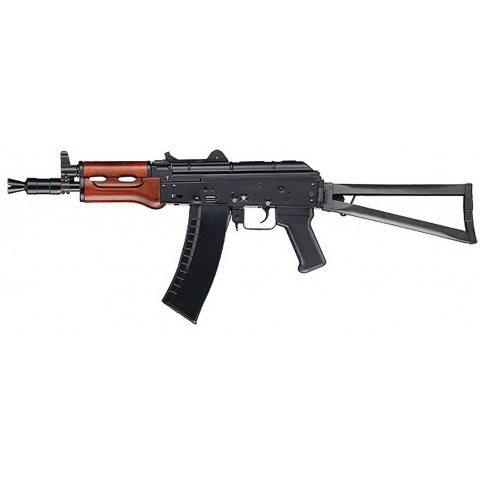 ICS Airsoft AK74U AEG Full Metal w/ Real Wood Handguard Assault Rifle