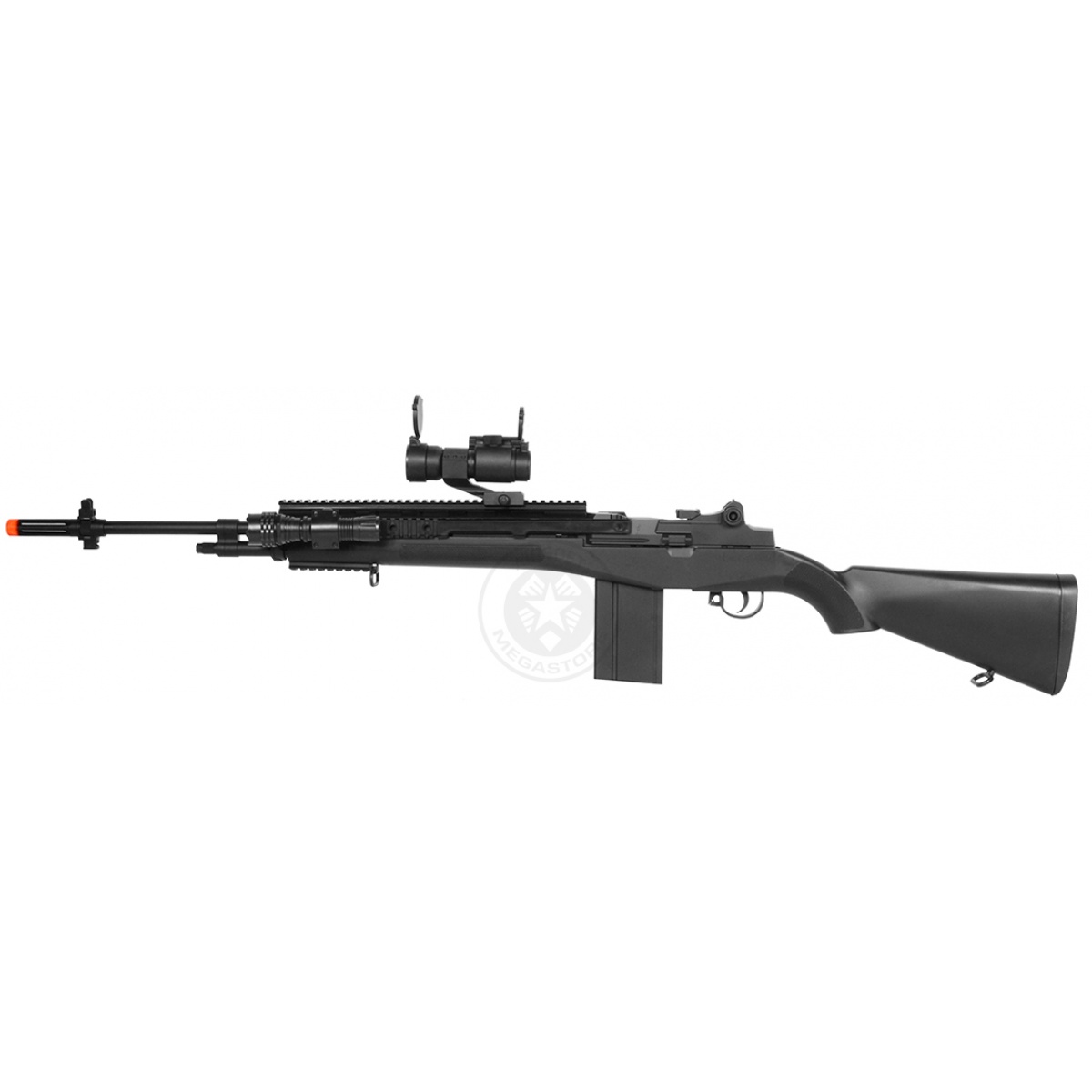 400 FPS AGM Airsoft M14 RIS Spring Sniper Rifle w/ Red Dot | Airsoft ...