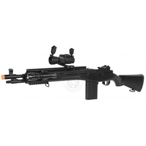 AGM M14 SOCOM RIS Airsoft Sniper Rifle w/ Flashlight and Scope