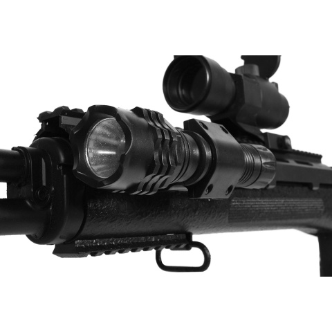 AGM M14 SOCOM RIS Airsoft Sniper Rifle w/ Flashlight and Scope