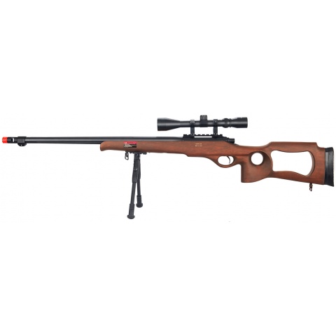 Well Airsoft MB09WAB Bolt Action Rifle w/ Fluted Barrel, Scope, Bipod