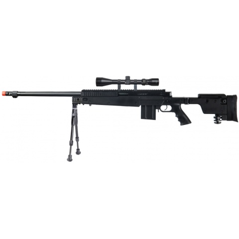 WellFire MB4407 Tri-Rail MK96 Spring Airsoft Sniper Rifle - BLACK