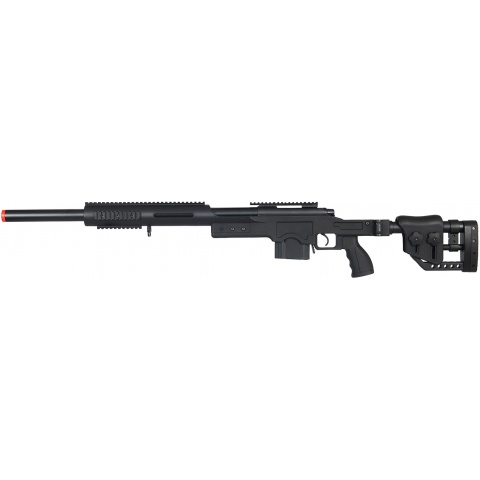 Well Airsoft M24/M28 BOLT Action Rifle w/ Folding Stock - BLACK