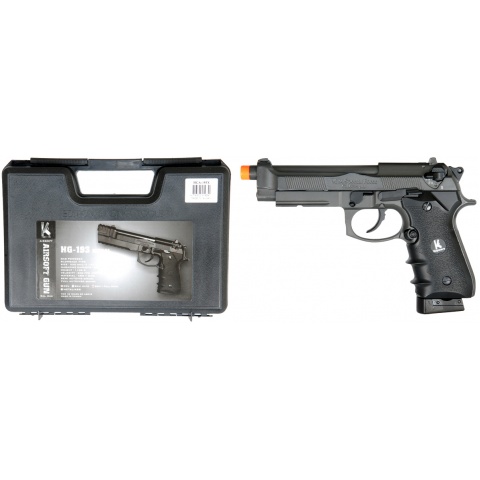 HFC Airsoft M190 Pistol Special Forces Gas Powered w/ GBB - BLACK