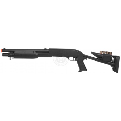 AGM Airsoft M500 Single Shot Pump Action Retractable Stock Shotgun