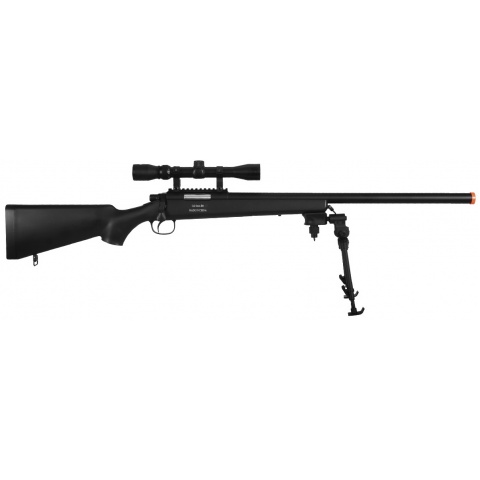 AGM Airsoft VSR 10 Bolt Action Rifle w/ Fixed Stock, Scope, Bipod