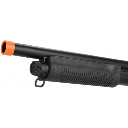 CYMA Airsoft M870 Spring Shotgun w/ Full Stock Metal Barrel - BLACK