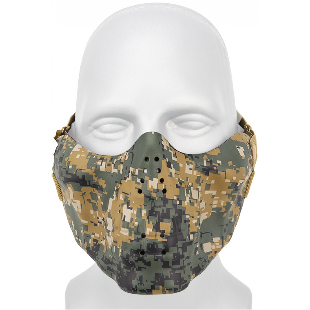 AMA Tactical Skull Lower Face Mask w/ Foam Padding WOODLAND DIGITAL Airsoft Megastore