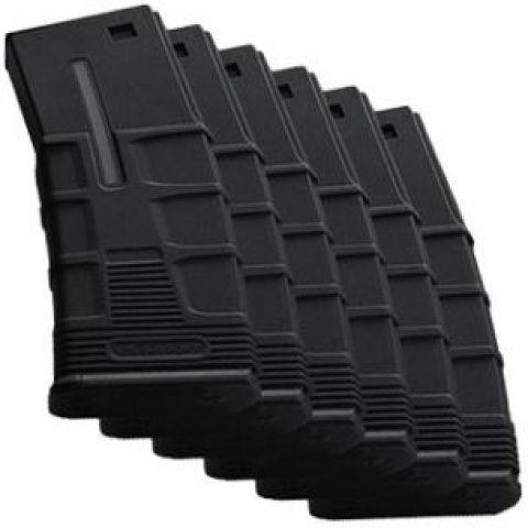 ICS Airsoft T4 LOW-CAP Magazines Polymer 45 Rd Capacity - 6 PACK