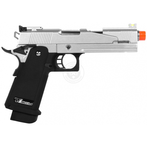 WE Tech Hi-Capa 5.1 Full Metal Gas Blowback Airsoft Pistol - SILVER