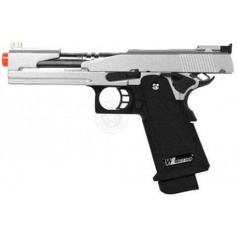 WE Tech Hi-Capa 5.1 Full Metal Gas Blowback Airsoft Pistol - SILVER