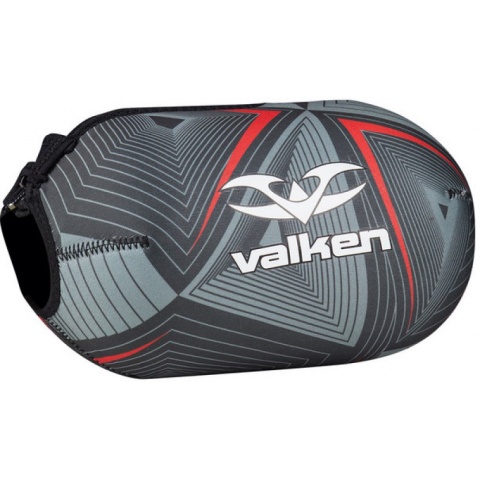 Valken Redemption Vexagon Tank Cover w/Capacity 45ci - RED/GREY