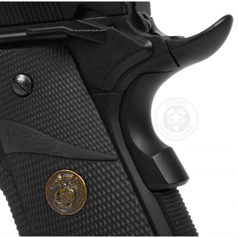 WE Tech M1911 MEU Tanio Koba Airsoft Gas Blowback Pistol - BLACK