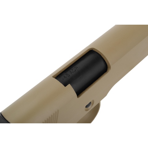 WE Tech M1911 MEU Tanio Koba Airsoft Gas Blowback Pistol - TAN