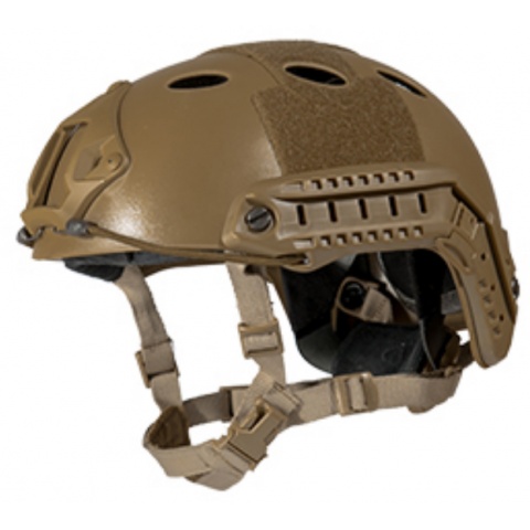 Lancer Tactical FAST PJ Ballistic Type Tactical Gear Helmet - DE - M/L