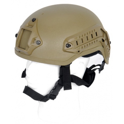 Lancer Tactical Airsoft GUN Mich 2001 NVG Safety Helmet - TAN
