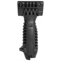 BattleAxe ACG Rapid Deploy Bipod Foregrip for Airsoft Rifles - BLACK