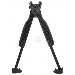 BattleAxe ACG Rapid Deploy Bipod Foregrip for Airsoft Rifles - BLACK