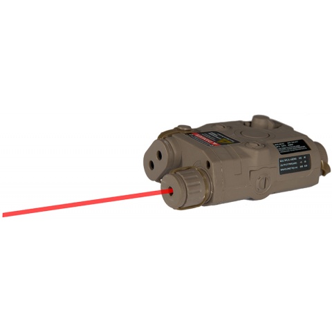 Lancer Tactical PEQ15 AEG Battery Box w/ Red Laser - DARK EARTH