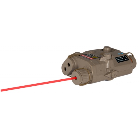 Lancer Tactical PEQ-15 LA - 5 Red Tactical laser - DE w/ Battery case