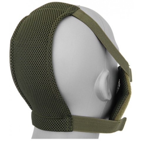 Black Bear Airsoft V8 Mesh Nylon Half Face Mask - OD GREEN