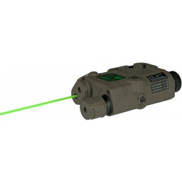 UK Arms Airsoft AN/PEQ - 15 White LED Green laser w/ IR Lens - FOLIAGE GREEN