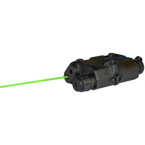 UK Arms Airsoft AN/PEQ - 15 LA5 White Light Green laser w/ IR Lens - BLACK