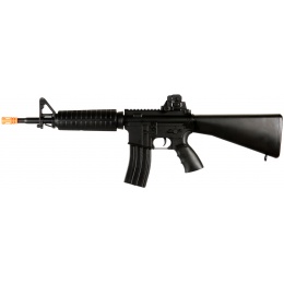 Well Airsoft M4 AEG Carbine Assault Rifle Fixed Stock - BLACK