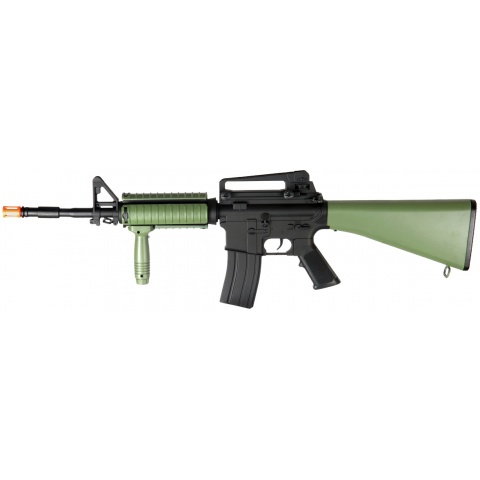 UK Arms Airsoft M4 AEG Fixed Stock Foregrip ABS Plastic - OD GREEN