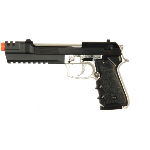 HFC Airsoft Premium Spring Pistol with Accessory RIS - SILVER
