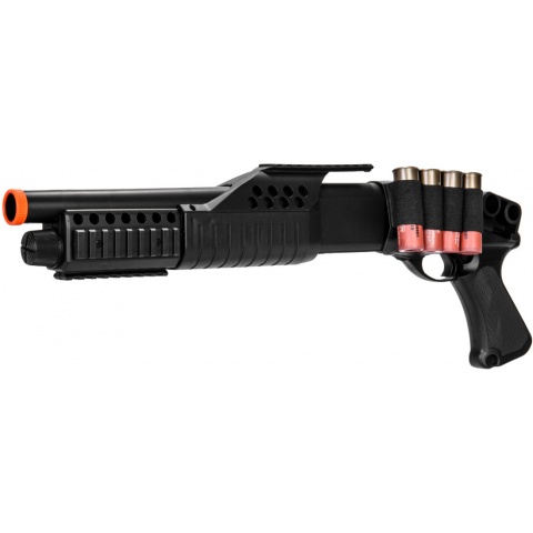 AMA Airsoft Spring Powered Tactical Shotgun RIS w/ Pistol Grip - BLACK