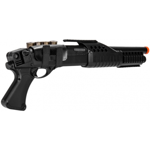 AMA Airsoft Spring Powered Tactical Shotgun RIS w/ Pistol Grip - BLACK