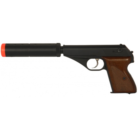 HFC Airsoft Gas Mini Pistol Non-BlowBack with Mock Suppressor - BLACK