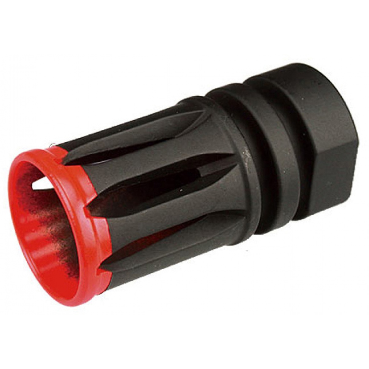 UK Arms Airsoft M4/M16 Birdcage Flash Hider w/ Orange Tip BLACK
