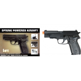 HFC Airsoft Premium Spring Side Arm Pistol- BLACK