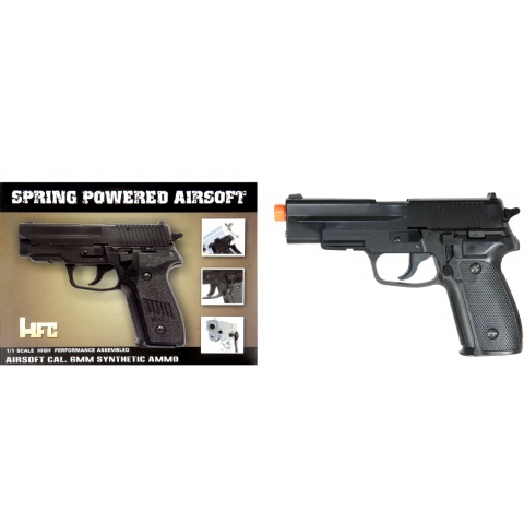 HFC Airsoft Premium Spring Side Arm Pistol- BLACK