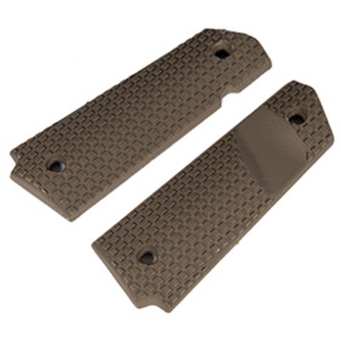 Airsoft M1911 Small Squares Grip Series - DARK EARTH