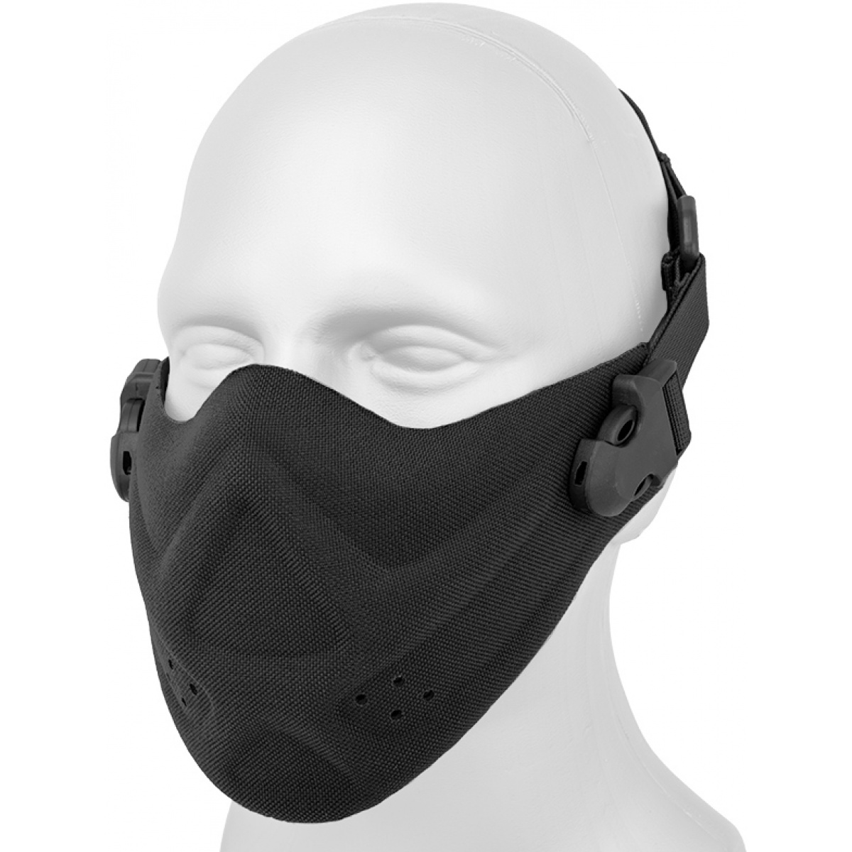 AMA Neoprene Airsoft Hard Foam Lower Face Mask - BLACK | Airsoft Megastore