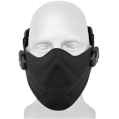AMA Neoprene Airsoft Hard Foam Lower Face Mask - BLACK