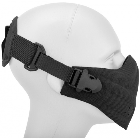 AMA Neoprene Airsoft Hard Foam Lower Face Mask - BLACK