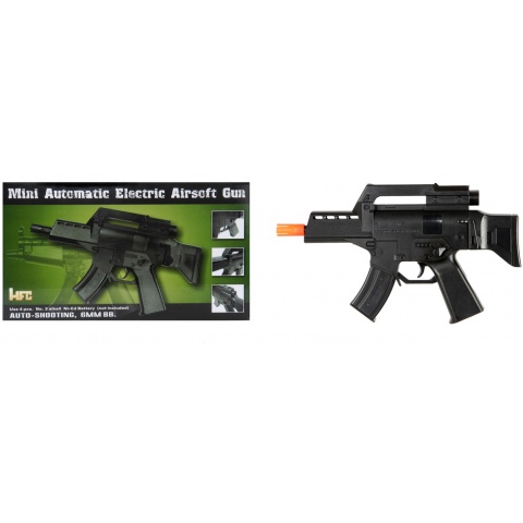 HFC Airsoft Mini Assault Pistol w/ Carrying Handle - BLACK