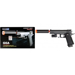 UK Arms G61 Airsoft M1911 Spring Pistol w/ Laser and Mock Suppressor
