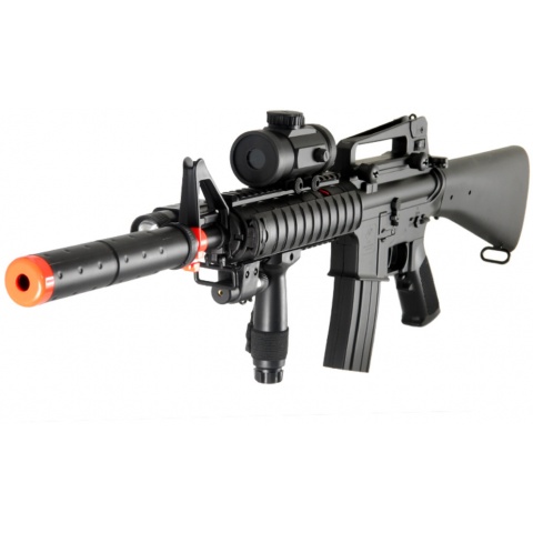Double Eagle M83B2 M4 LPEG Airsoft Rifle w/ Flashlight & Dot Scope