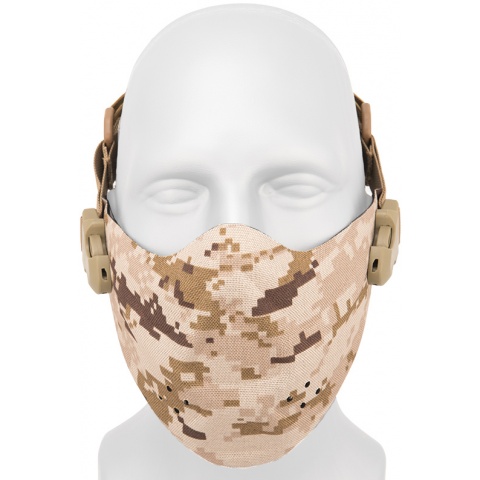 AMA Neoprene Airsoft Hard Foam Lower Face Mask - DESERT