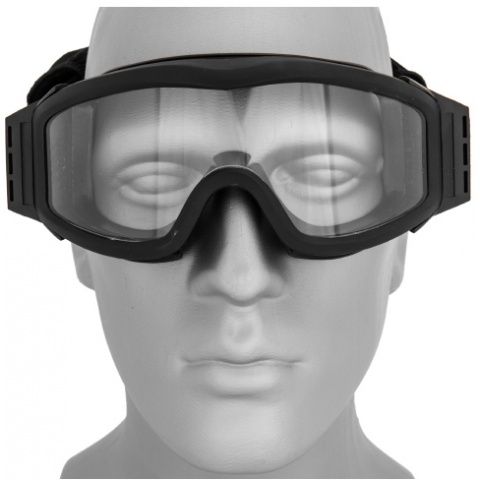 Lancer Tactical Airsoft Basic Safety Goggles w/ Adjustable Headband - BLACK