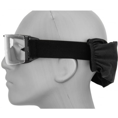 Lancer Tactical Airsoft Frameless Safety Goggles w/ Adjustable Headband - BLACK