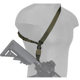 Lancer Tactical Airsoft Quick Detach 1-Point Weapon Sling w/Metal Hook - OLIVE DRAB GREEN