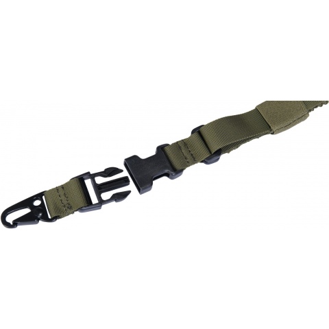 Lancer Tactical Airsoft Quick Detach 1-Point Weapon Sling w/Metal Hook - OLIVE DRAB GREEN
