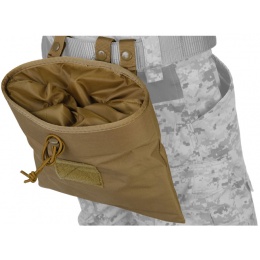 Lancer Tactical Airsoft Foldable Mountable Dump Pouch (Polyester) - TAN