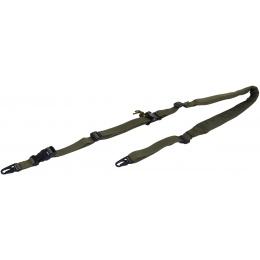 Lancer Tactical Airsoft Quick Detach 2-Point Padded Weapon Sling - OD GREEN